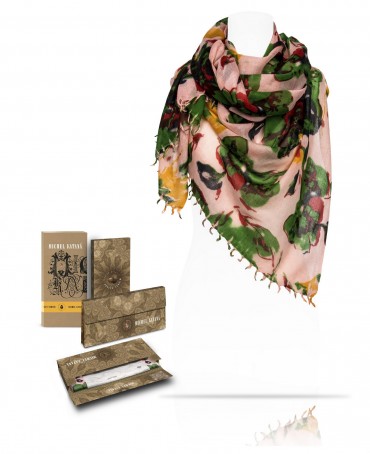 Палантин Женский W40-GRANDE.FLEUR/ROSE